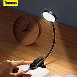 Настільна лампа з кліпсою Baseus Comfort Reading Mini Clip Lamp DGRAD-0G Dark Gray 3-24 години сенсорна, фото 4