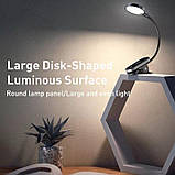 Настільна лампа з кліпсою Baseus Comfort Reading Mini Clip Lamp DGRAD-0G Dark Gray 3-24 години сенсорна, фото 3