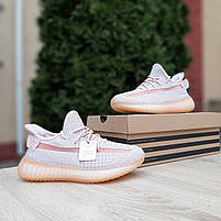 Бігові кросівки жіночі ніжно рожеві Adidas Yeezy Boost 350. Літні жіночі кросівки Адідас Ізі Буст 350, фото 3