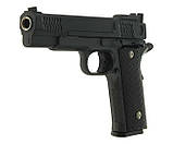 Дитячий металевий пістолет Smith & Wesson SW1911 Galaxy G20 Black, фото 8