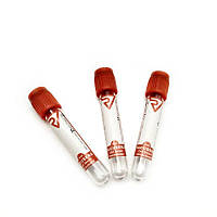 Пробірка вакуумна для збору крові VACUSERA, 4мл, з активатором згортання, 13x75 мм, стерильна, червона