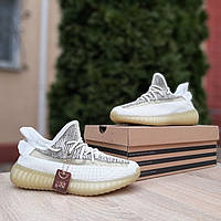 Adidas Yeezy Boost 350 Кроссовки женские летние молочные Адидас Изи Буст 350 Беговые кроссовки для девушек