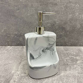 Дозатор для рідкого мила 400 мл з підставкою для губки Bona Dii 851-290 Сірий мармур