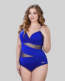ОПТ Слитний жіночий купальник з сіткою Z.Five 86054-1 яскраво-синій на 46 48 розмір