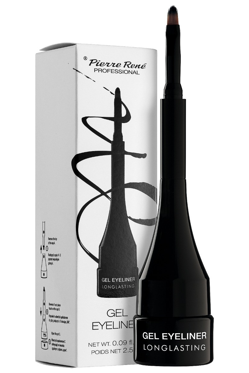 Коричнева гелева підводка для повік Pierre Rene Gel Eyeliner Longlasting