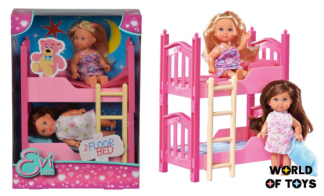 Ляльковий набір Simba Двоспальне ліжко Еві та 2 ляльки (5733847), фото 1