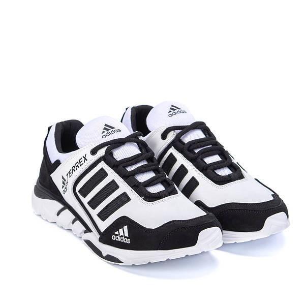 Чоловічі шкіряні білі кросівки весна/осінь Adidas Terrex White, фото 1