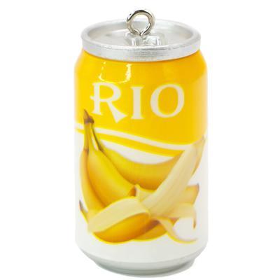 Підвіска, брелок у вигляді банки RIO банан, розмір 45х23мм, 1шт., фото 1