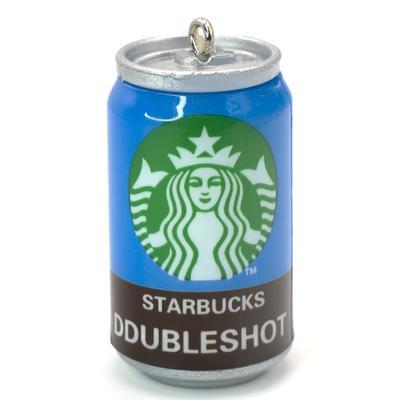 Підвіска, брелок у вигляді банки Starbucks синій, розмір 45х23мм, 1шт.