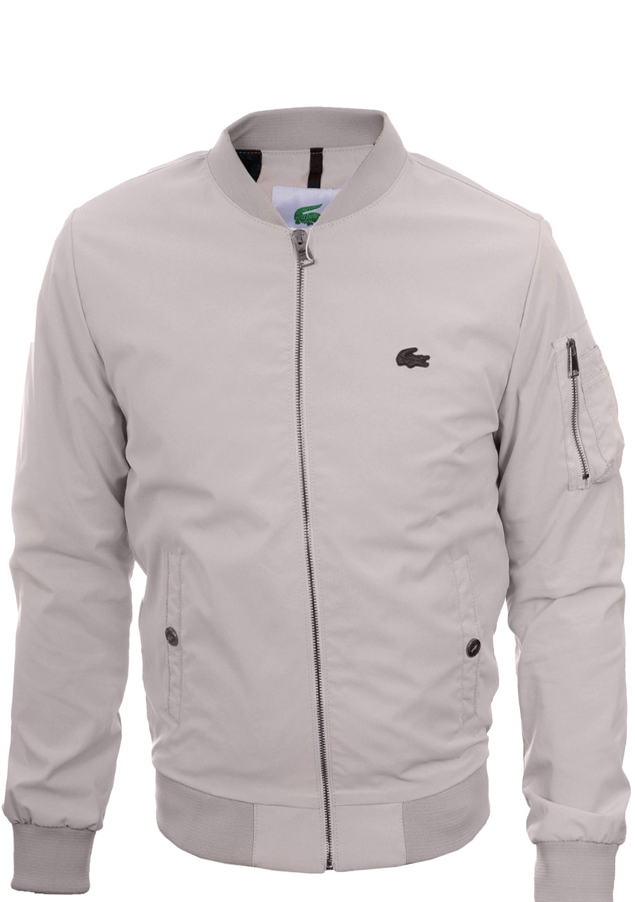 Куртка-вітровка чоловіча Lacoste 22-1188 світло-сіра