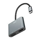 USB Хаб XO HUB001 4-in1 Type-C to USB+HDMI+VGA+Type-C PD 100W, фото 4