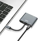 USB Хаб XO HUB001 4-in1 Type-C to USB+HDMI+VGA+Type-C PD 100W, фото 5