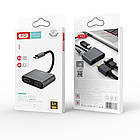 USB Хаб XO HUB001 4-in1 Type-C to USB+HDMI+VGA+Type-C PD 100W, фото 6