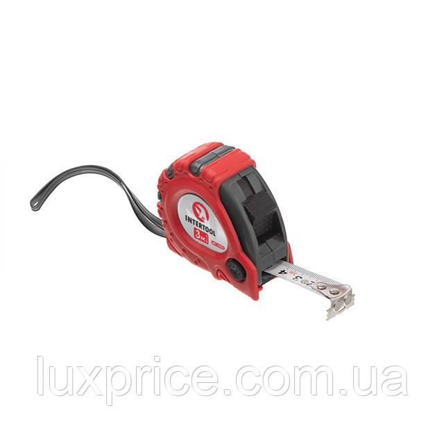 Рулетка з металевим полотном 5м x 19мм "Супер Магніт" блістер INTERTOOL MT-0305    Luxprice, фото 1