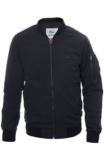 Куртка-вітровка чоловіча Lacoste 22-1188 темно-синя L, фото 1