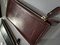 Мужской клатч портмоне бумажник, Yang Fan коричневый
