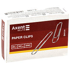 Скрепки 28мм. 100шт. Axent D4114