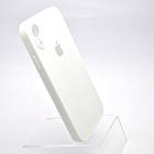 Чохол силіконовий з квадратними бортами Silicone case Full Square для iPhone Xr White Білий, фото 3