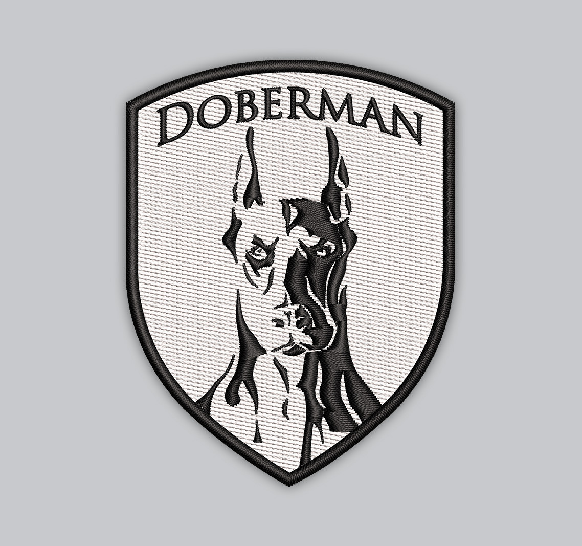Шеврон Доберман 8 см
