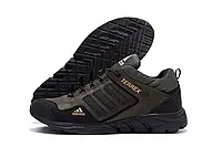 Мужские кожаные кроссовки хаки Adidas Terrex