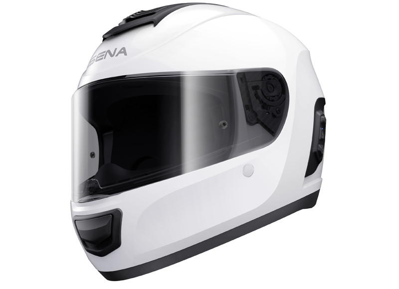 МОТОШОЛОМ SENA MOMENTUM LITE З ІНТЕРКОМОМ BLUETOOTH 4.1 ДО 1600M И РАДІО FM КОЛІР БІЛИЙ