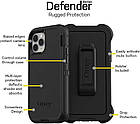 Захисний чохол OtterBox Defender Series Black з кліпсою для iPhone 11 Pro Max, фото 4