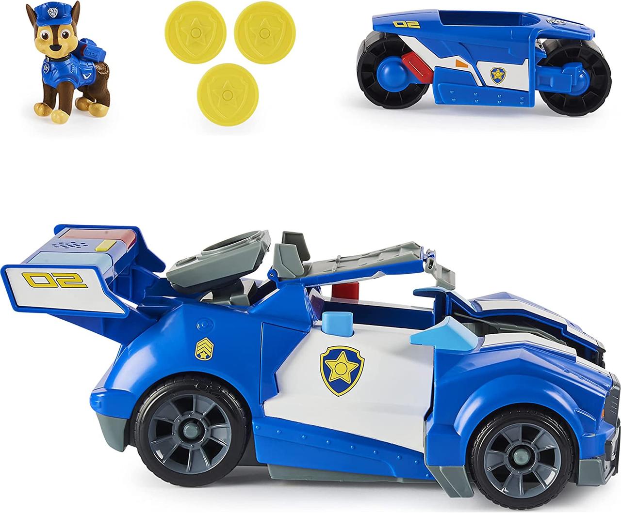 Ігровий набір Щенячий патруль автомобіль-трансформер Paw Patrol The Movie Chase Transforming City Cruiser, фото 1
