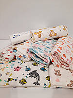 Детская пеленка 90*110 фланель байка для новорожденных в роддом цвета в ассортименте