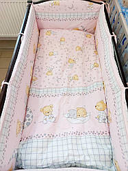 Постільний комплект у дитяче ліжко з 6 елементів "Ведмедик на Місяці" Медісон