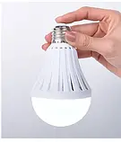 Лампочка аварійна акумуляторна LED-лампа 15 Вт з 2-ма акумуляторами по1200 мА·год 6400 К Цоколь Е27, фото 4