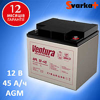 Аккумуляторная батарея Ventura GPL 12-45 АКБ 45 А/ч 12В ( AGM ). Гарантия 1 год - Аккумулятор Ventura