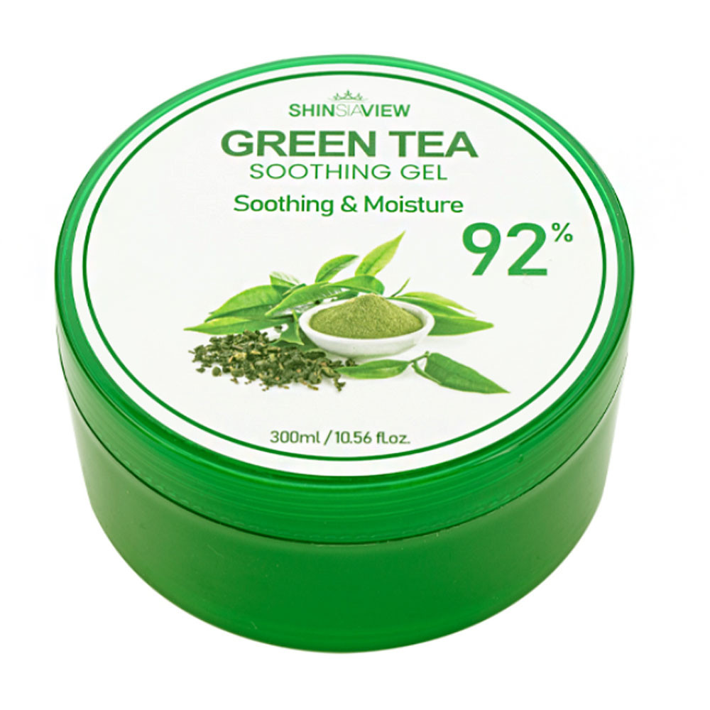 Зволожувальний гель для шкіри із зеленим чаєм ShinSiaView Green Tea Soothing Gel 92%, 300 мл, фото 1