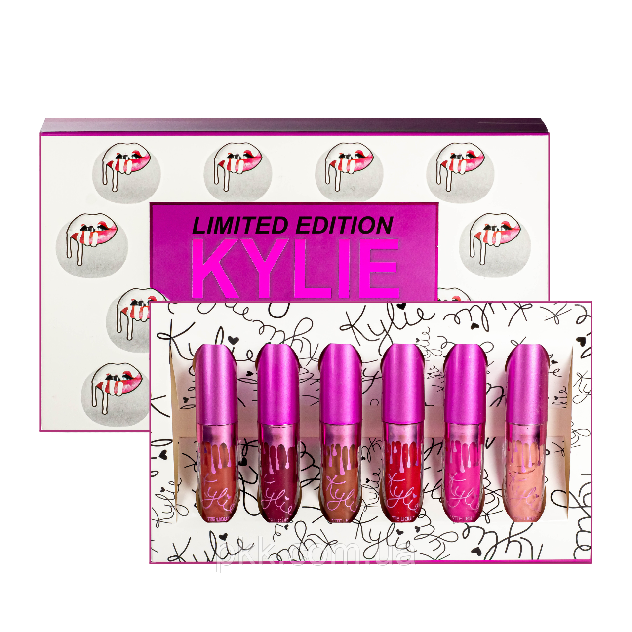 Набір рідких матових помад для губ Kylie Matte Liquid Lipstick 6 штук