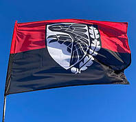 Флаг с односторонней печатью ВСУ 93 ОМБр «Холодный Яр», красно-черный 135