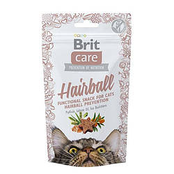 Brit Care Cat Snack Hairball-беззернові ласощі для профілактики образ. вовняних грудок 50гр