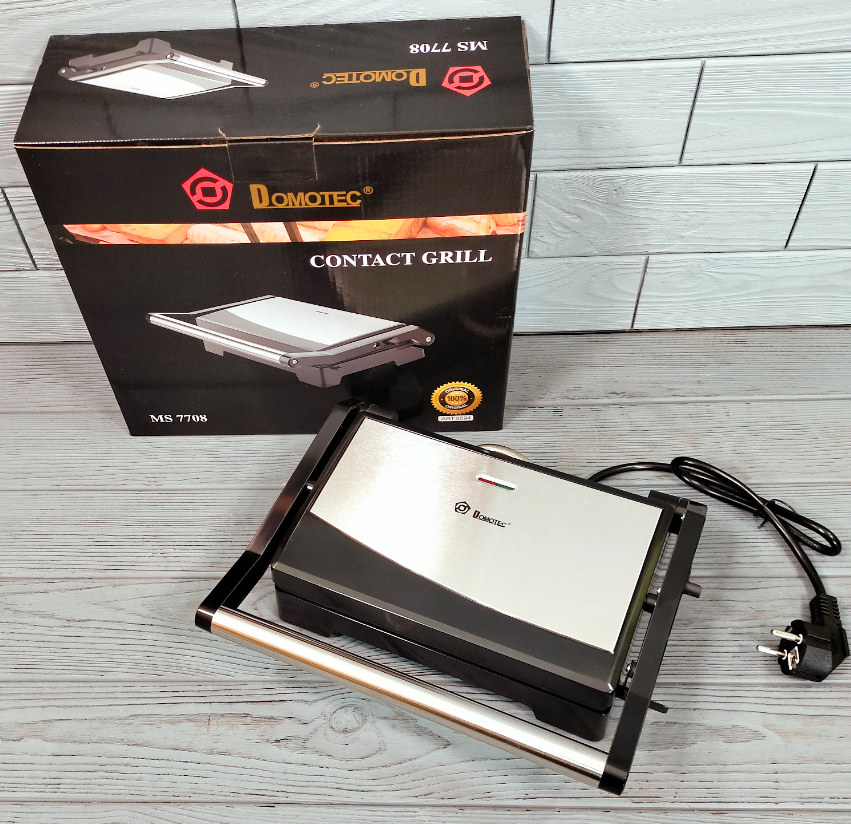 Гриль контактний притискний DOMOTEC MS-7708, фото 1