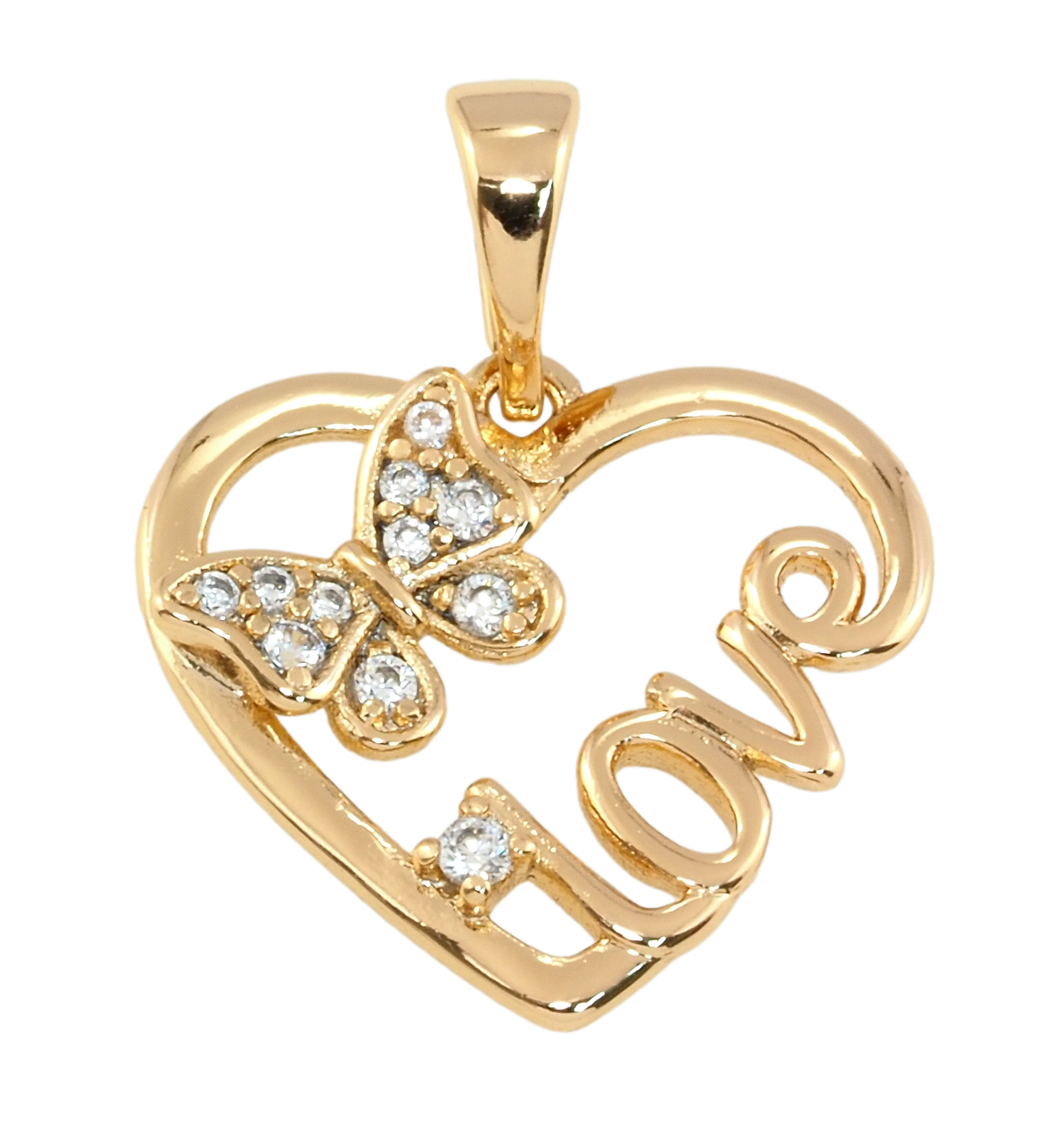 Кулон Xuping Позолота 18K "Серце" для ланцюжка до 5мм