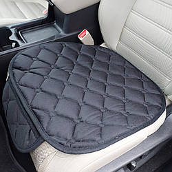 Накидка на переднє сидіння зі стьобаного велюру чорна