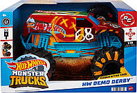 Хот Вилс Монстр Трак 1:15 Демо Дерби машинка внедорожник на управлении Hot Wheels RC Monster Trucks HGV93