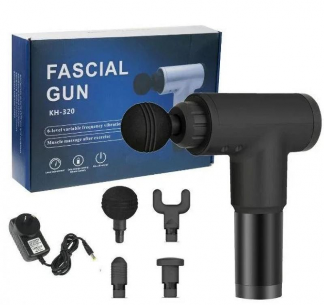 Масажер ударний м'язовий для тіла Fascial Gun KH-320 ударний масажер пістолет