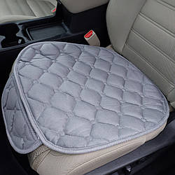 Накидка на переднє сидіння з стьобаної велюру сіра