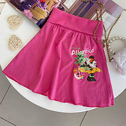 Рожева літня спідниця з Minnie Mouse (Мінні Маус) 280010 Disney, Рожевий, Дівчинка, Літо, 110 см