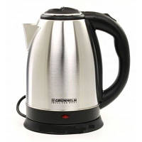 Чайник електричний з нержавіючої сталі Grunhelm EKS-7518 1.8 л. Обертання на 360°