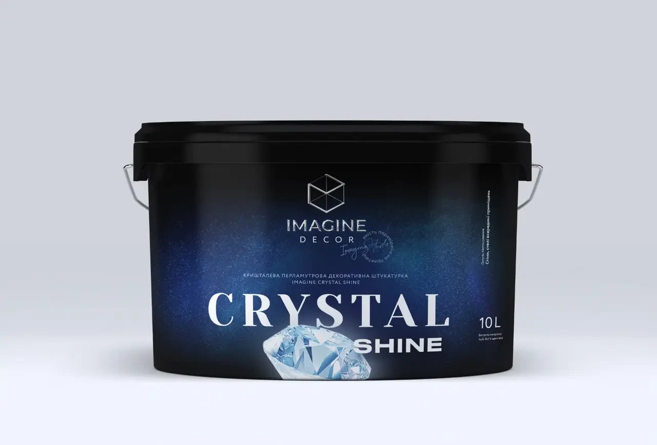 Перламутрова декоративна штукатурка 1 л з кристалічними кульками Imagine Decor "Crystal Shine"
