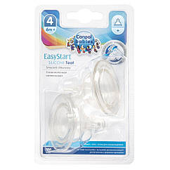 Canpol babies Соска силіконова 6+ каша до пляшечок з широким отвором (2 шт.) EasyStart