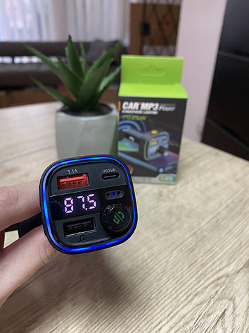 FM-модулятор в авто PD 25W Car Charger MP3 Bluetooth Трансмітер, фото 1