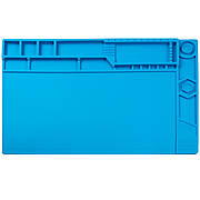 Килимок для паяння RELIFE RL-160A (45см*30см) термостійкий силіконовий з осередками під гвинти (синій)