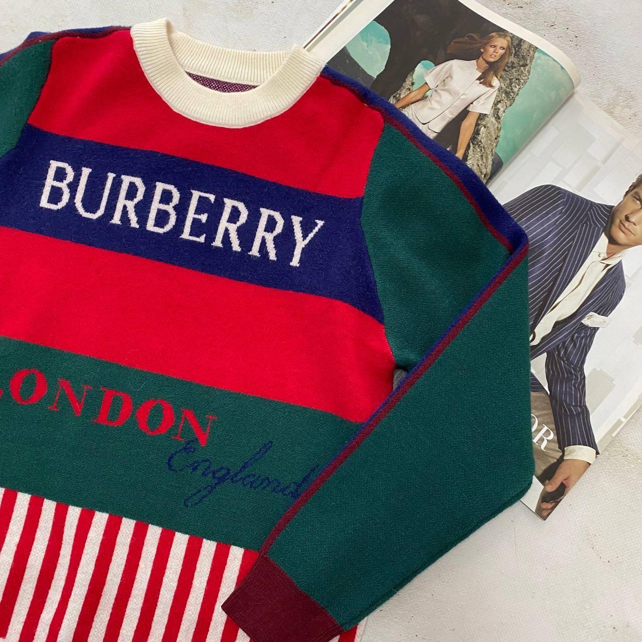 Тепла кофта в'язаний світшот на хлопчика зі смужками 18053 Burberry, Цветной, Для мальчиков, Зима, 13 , 5 лет