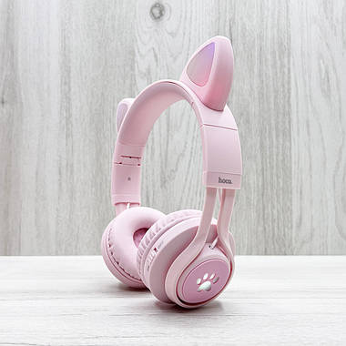 Бездротові навушники HOCO W39 Cute Kids (рожеві), фото 3