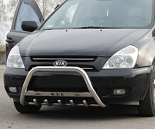 Кенгурятник (нерж сталь) Kia Carnival 2006-